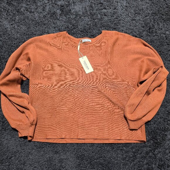 Ekouaer Womens‎ XL Knit Pajama Lounge Top Rust Orange Pullover NWT - Picture 1 of 8